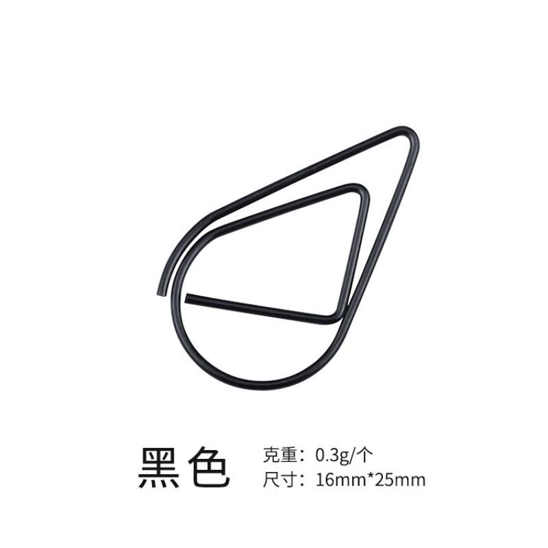 Water Drop Simple Metal Bookmark Paperclip Paper Clip Hand Account Tool