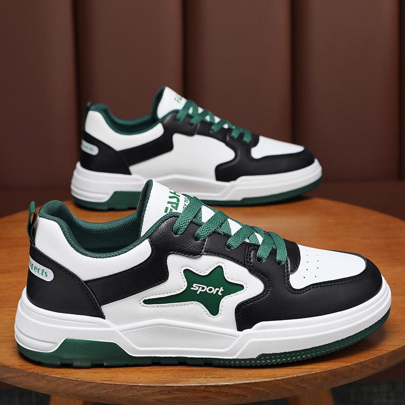 Herren 2025 Herbst Weiße Atmungsaktive Sneakers mit dicker Sohle - Trendige Lässige Skate- und Modeschuhe