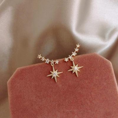 Korean Eight-Pointed Star Earrings: Elegant and Compact Trend for Women.