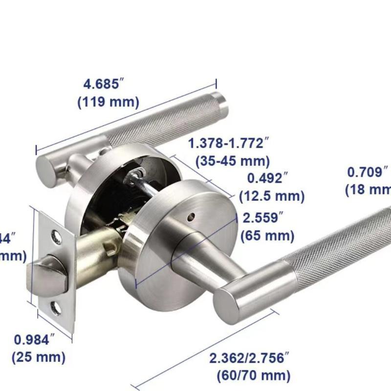 American Simple Black Bathroom Lock Bathroom Home Interior Bathroom Door Handle Wooden Door Lock Knurled Privacy Lock