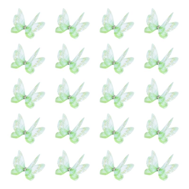 20 SZT Aplikacje Motyle Haftowane Naszywki do Naszywania do Szycia Rękodzieła Suknia Ślubna Dekoracja Odzieży Akcesoria do Włosów