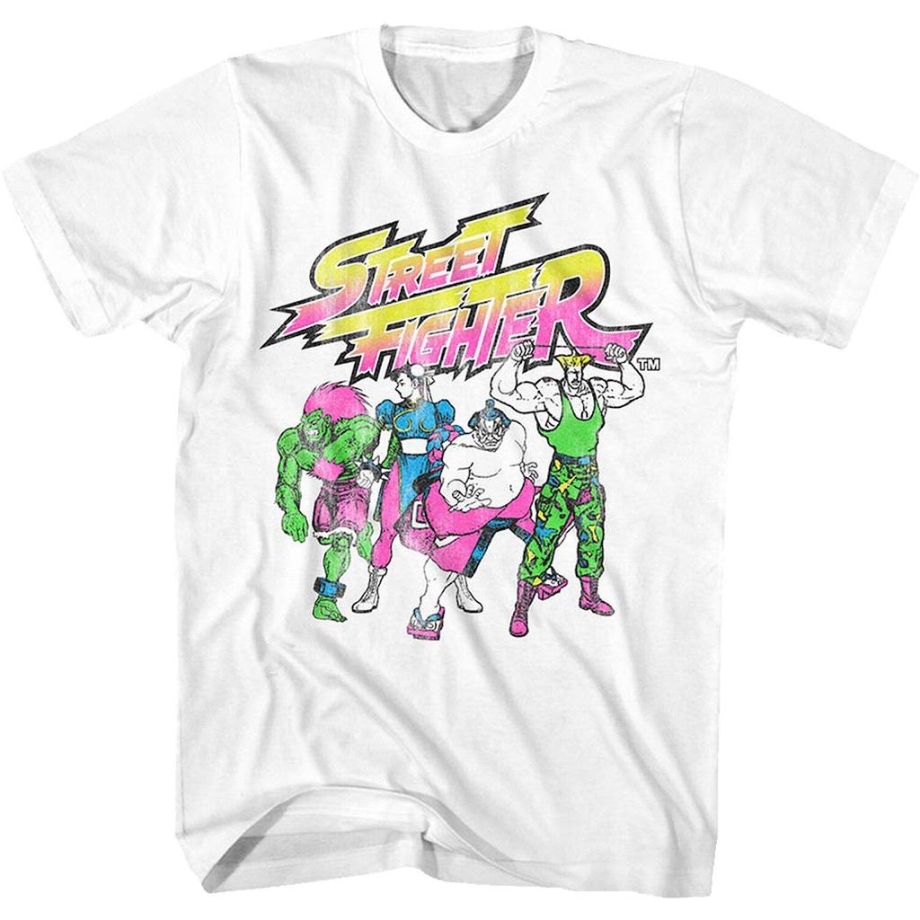 Pop Summer Street Fighter (1990s) Champion Street Fighter Video Game Character Printable Unisexs ShortSleeved TShirt