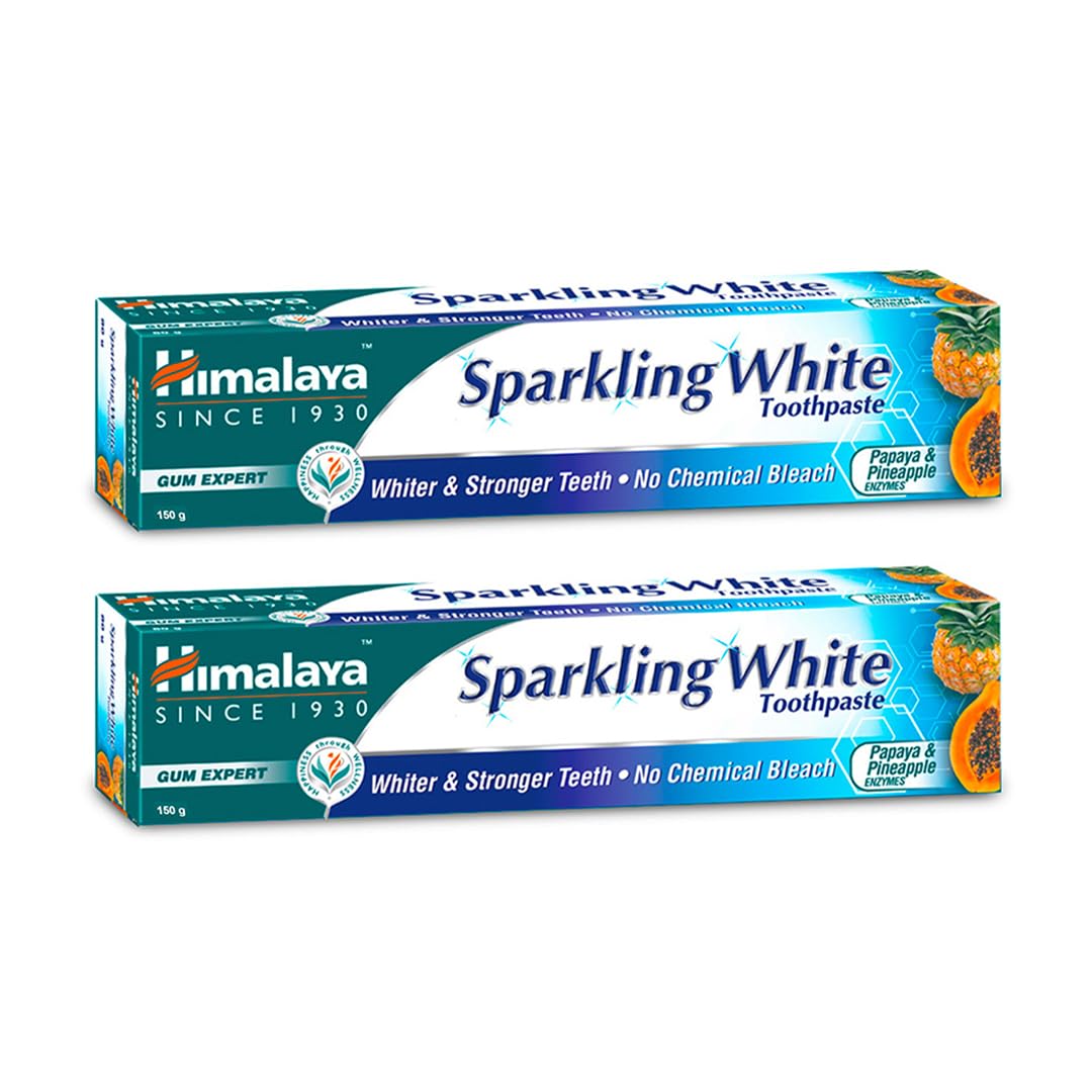 Himalaya Sparkling White Toothpaste 150G Pack of 1 – Natural Herbal Whitening & Germ Protection