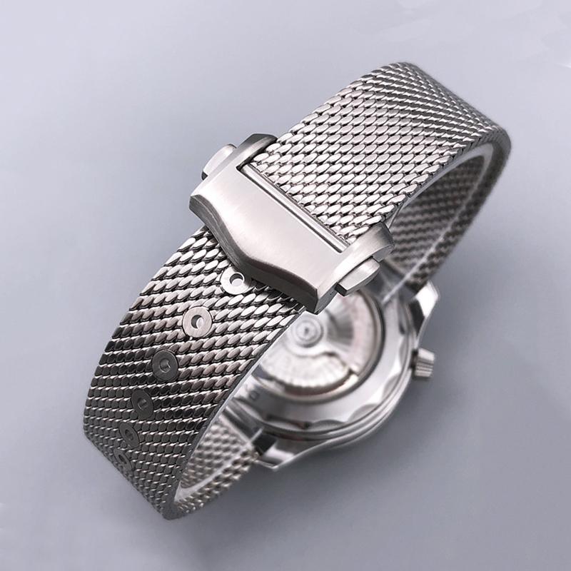 High Quality 316 Stainless Steel Braided Watchband Mesh Belt Titanium 20mm Strap for Omega Seamaster 007 003 Man Bracelet