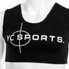 Top Colete Esportivo Masculino com Estampa de Letras Gola Redonda Sem Mangas Compressão Cropped Top Suporte para o Peito Blusa para Academias Treino Fitness