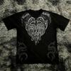 Klassisches Y2K Gothic Stil T-Shirt Druck Oversize T-Shirt High Street Shirts Gothic Rundhals Baumwoll Tops Neues Herren Damen T-Shirt