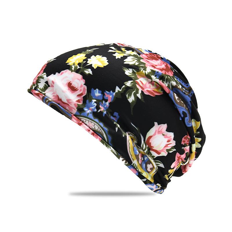 Popular Baotou Stacking Hat Men's and Women's Pullover Hat Scarf Dual-purpose New Printed Headscarf Hat Head