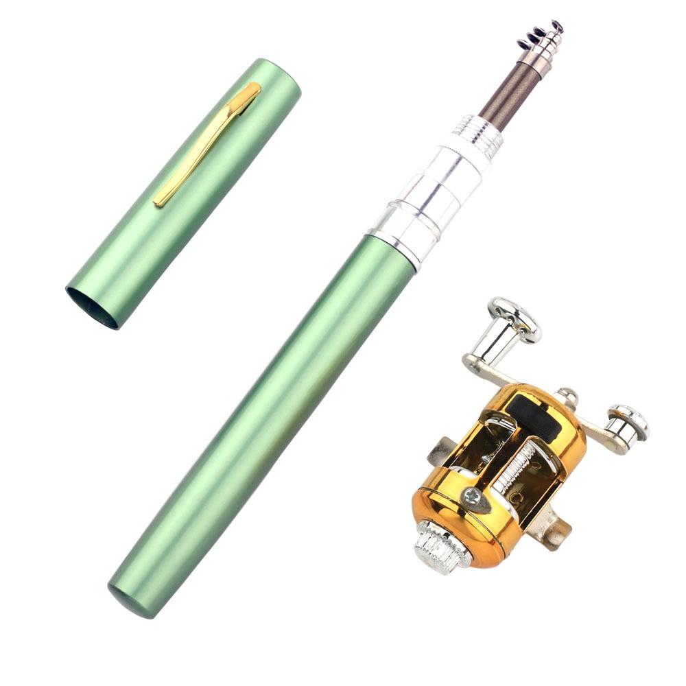 Hard Mini Fishing Pole Portable Fishing Hand Pole Pen Style Fishing Rod Freshwater