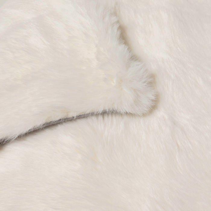 Plaid effet peluche et polaire 180 x 220 cm Mountain creme