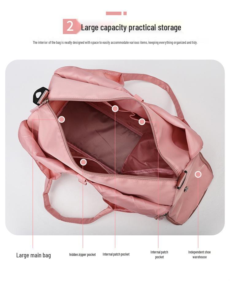 Trendy Solid Color Yoga Bag: Large Capacity, Wet/Dry Separation, Ideal for Travel & Fitness