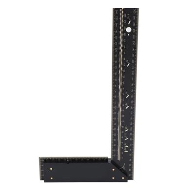 L Type Ruler Aluminum Alloy Hole Woodworking Scribe Marking Measuring Square Right Angle Line Tool