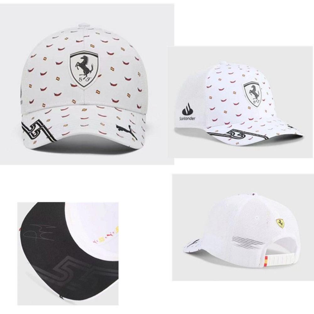 Ferrari Baseball Cap AutoCaps Unisex Adjustable for Outdoor Use One Size