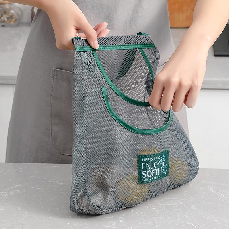 Mehrzweck-Aufbewahrungstaschen, wiederverwendbar, für Obst und Gemüse, Küchen-Organizer, Hängetaschen, tragbar und atmungsaktiv, zum Aufhängen, Aufbewahrungstasche