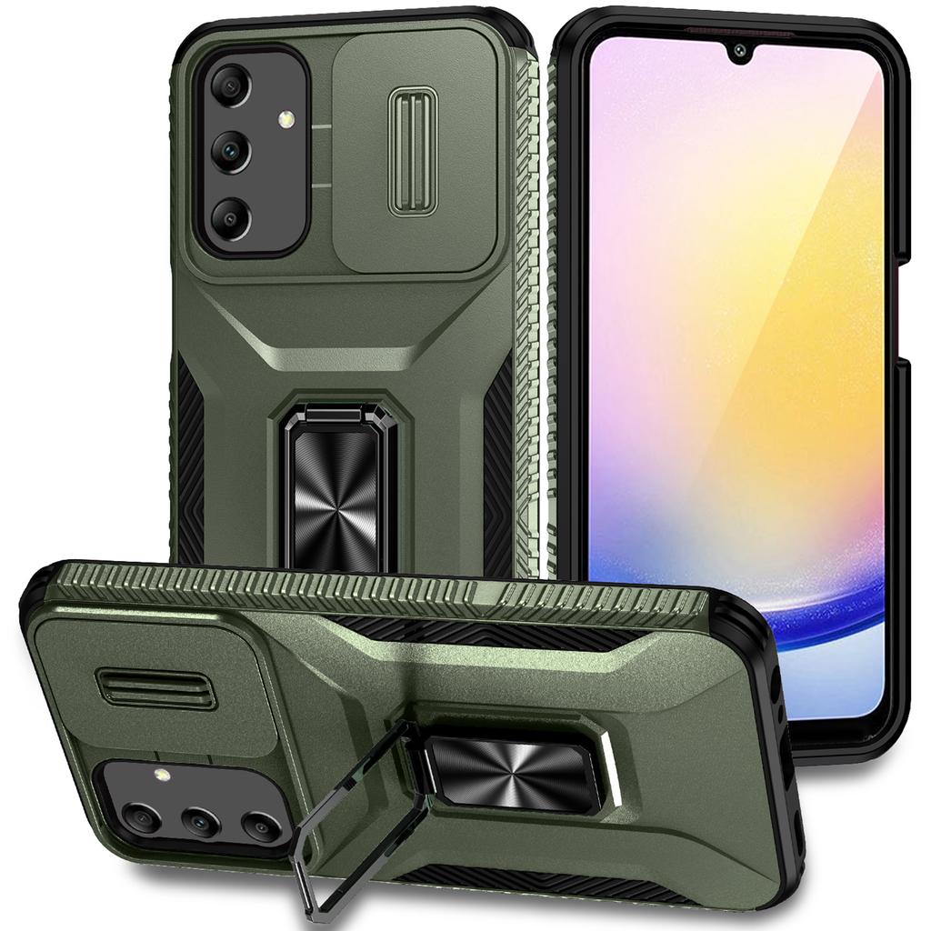For Samsung Galaxy A25 5G (Global) (161.0 X 76.5 X 8.3mm) Case TPU+PC Ring Kickstand Phone Cover