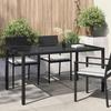 Garden Table Black 150 x 90 x 75 cm Poly Rattan