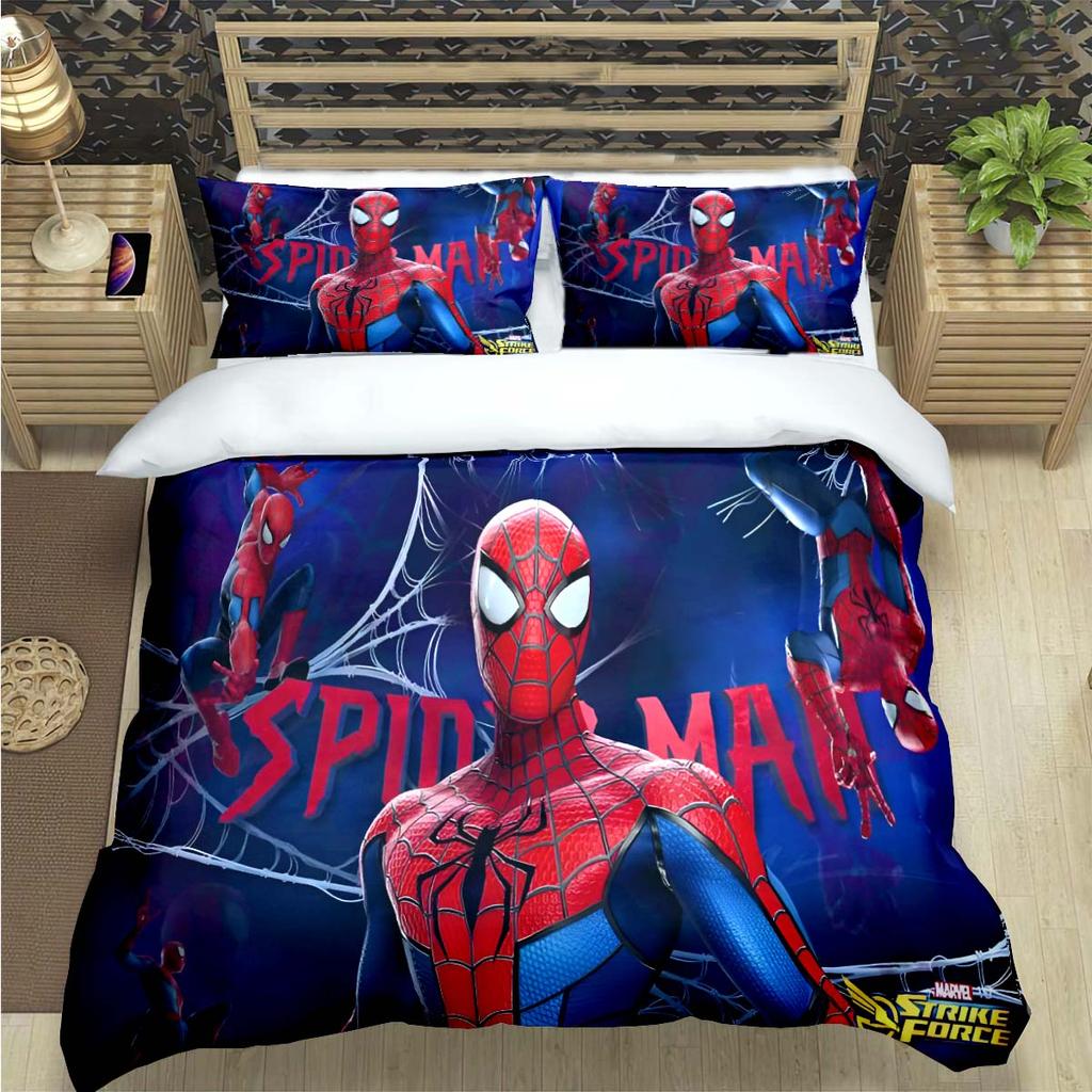 Fashion Superhero A-Avengers Print Bedding Set Duvet Cover Comforter Bed  Youth Kids Girl Boys Luxury Birthday Gift