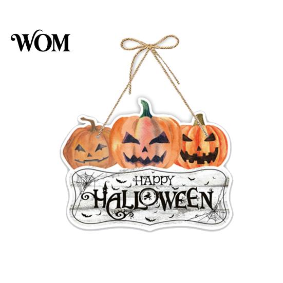 Durable Halloween Party Decor Pumpkin Door Hanging Decor, Spooky Festive Wall Ornament for Scene, Front Entryway Decoration, Trick or Treat Home Gift