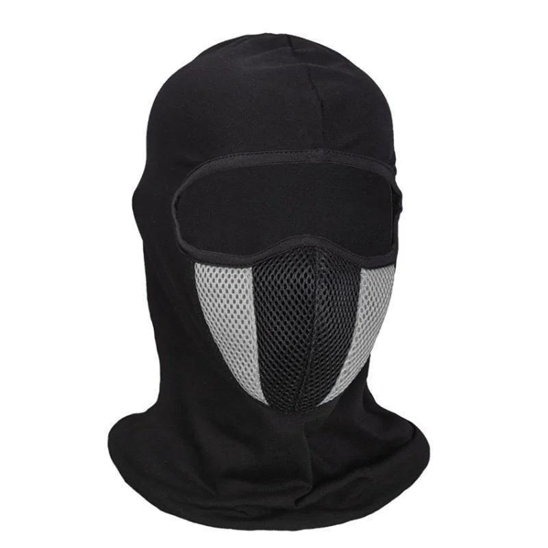 

Headgear Full Face Mask Outdoor Windproof Full Face Neck Ninja Headgear Hat Ice Silk Sunscreen Cycling Hat Masks серый