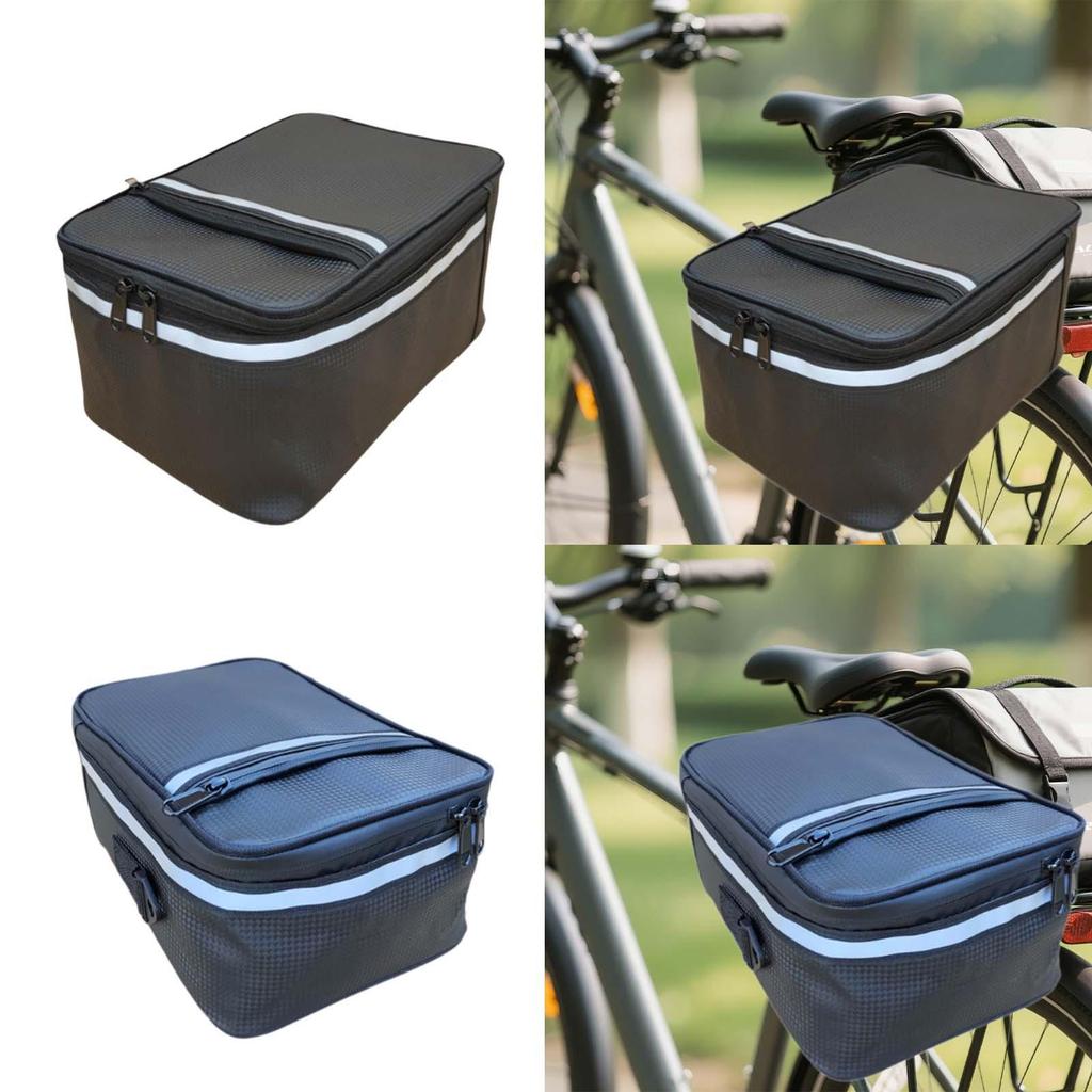 Waterproof Bicycle Rear Rack Bag Mountain Bike Multipurpose Pannier Trunk Large Capacity Storage for Outdoor Touring Commuting