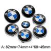 YAMHS1 For BMW New 2025 7pcs Car Front Emblem Rear Badge Wheel Hub Cap Sticker for E46 E90 E60 F10 F11 F20 F30 F34 F01 G20 G21 G31 G38 
