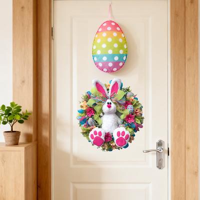 Easter Bunny Door Sticker Self-Adhesive Removable for Bedroom Living Room Study Holiday Home Decor