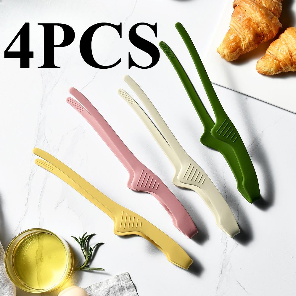 4PCS Colorful Food Clip, Bread Clip, Household Kitchen Steak Clip, Barbecue Food Clip, Dim Sum Clip, Salad Clip, Fruit Clip