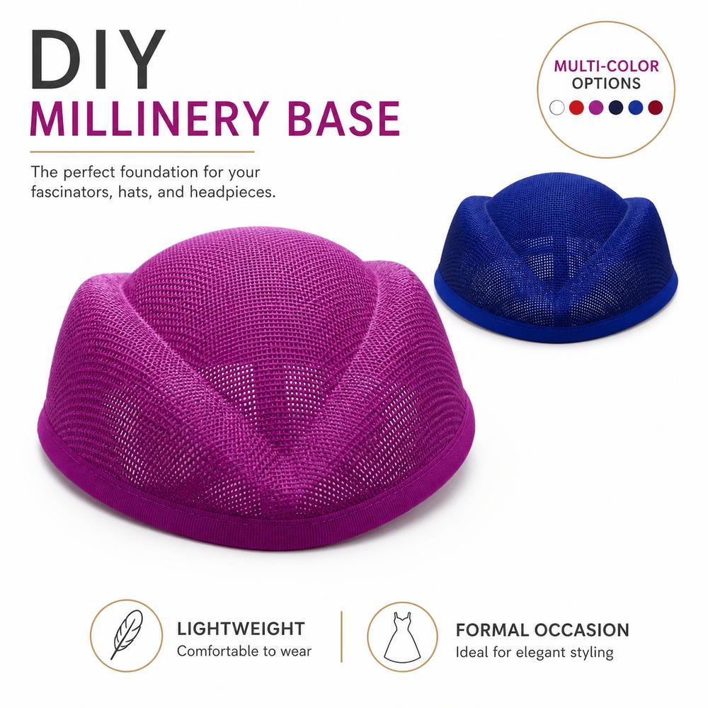 Plain Base Flight Attendant Hat Opera Headpiece Millinery Base Hat Party Occasion