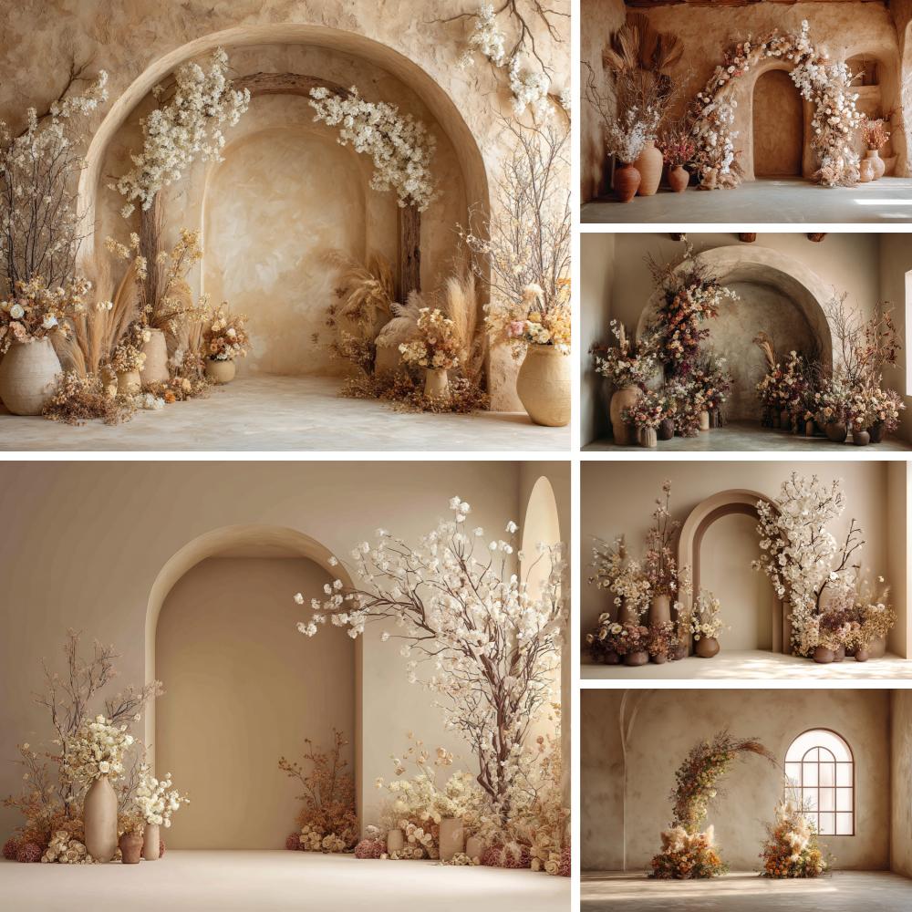 Photography Background Boho Floral Room Window Adult Birthday Wedding Maternity Portrait Decor Backdrop Photo Studio
