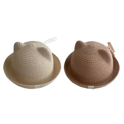 Fashionable Baby Sun Bonnet Travel Beach Hat Children's Sunhat with Ear Shaped Details for Girls Boy and Aged 1-6 Year