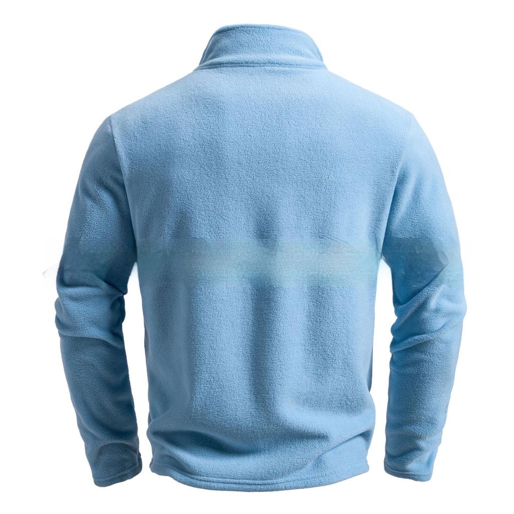 Men's Fleece Jacket with Stand Up Collar Sweatshirt for Autumn Winter Thick Warm for Men's Sports Jacket Tactical Top