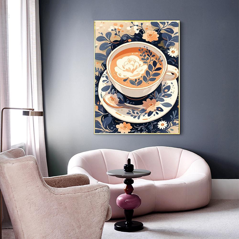 Diamond Painting Kit Dort Food Plný Čtverec Kulaté Vyšívání Káva Krajina Mozaika Home Decor