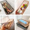 Transparency Storage Box For Tea Set Cup Cutlery Tray With Lid & Drain For Tea Set Storage