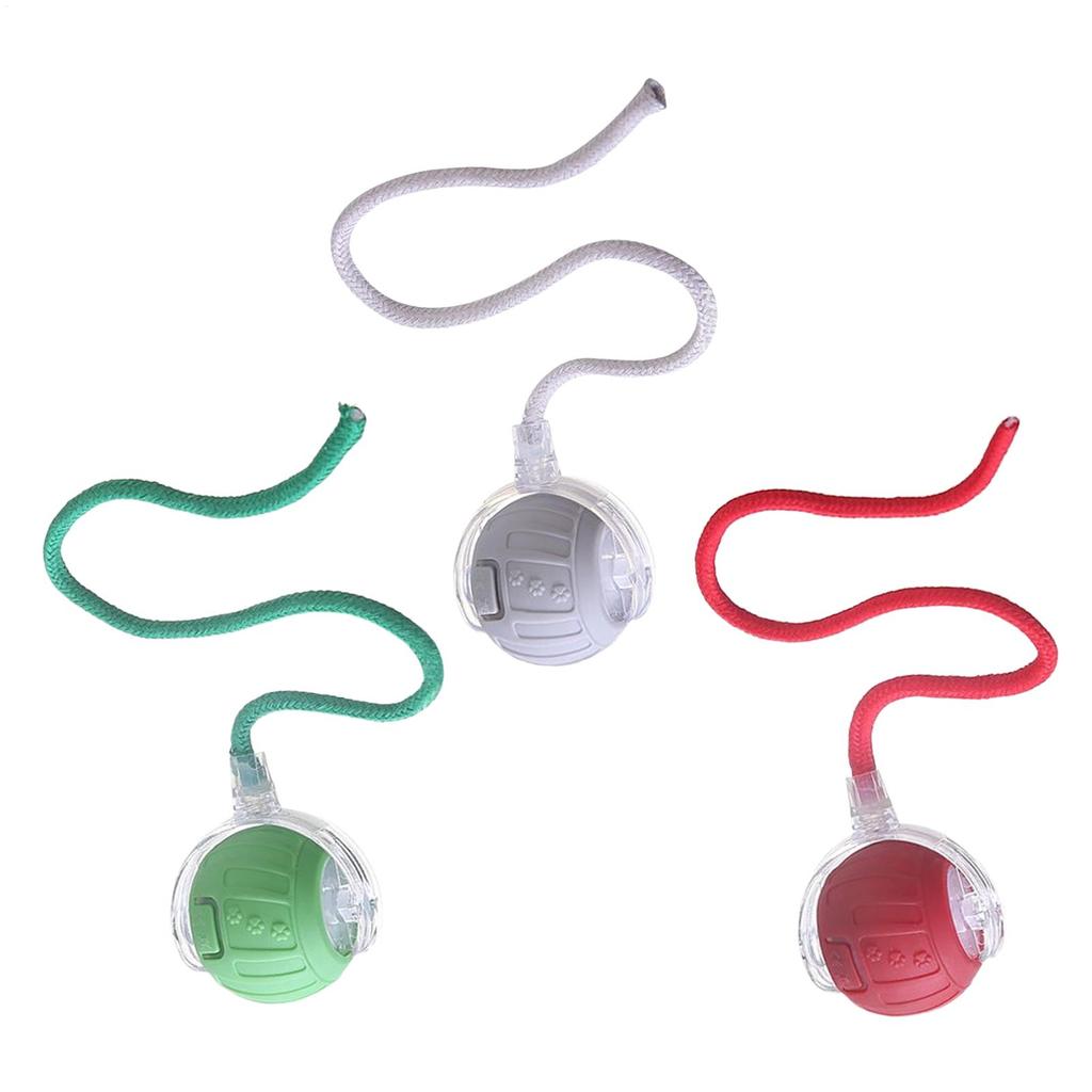 Interactive Cat Toy Ball Automatic Rolling Toy for Indoor Cats Electric Smart Ball with Tail Rope for Kitten Hunting Simulation