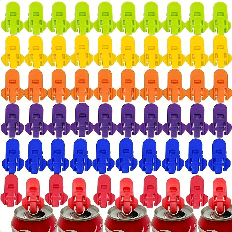 10pcs Colorful Manual Can Opener Set - Easy-Grip, Durable Plastic, Reusable & Safe for Soda, Beer, Aluminum Cans with Built-in Beverage Separator