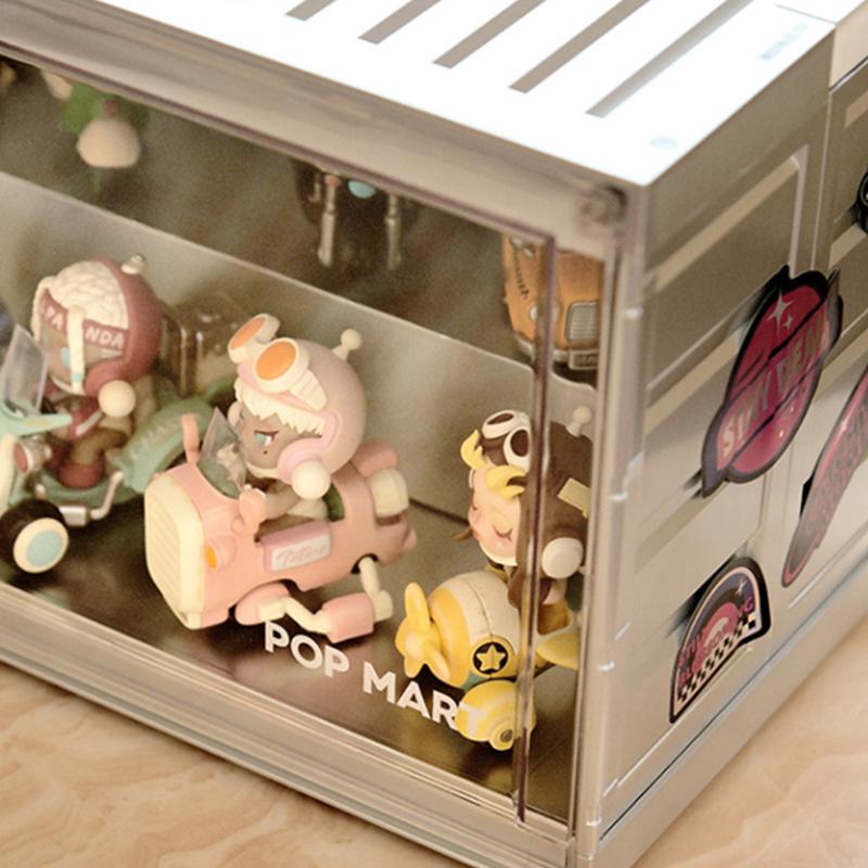 New POP MART Pop Mart IP Container, Glow In The Dark Figure, Display Case, Vacuum Plated Silver Trend Based Products 19cm 1230131096