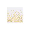 Gold Happy Birthday Party Tableware Set: Solid Color Disposable Plates, Cups, and Napkins with Hot Stamping Design.