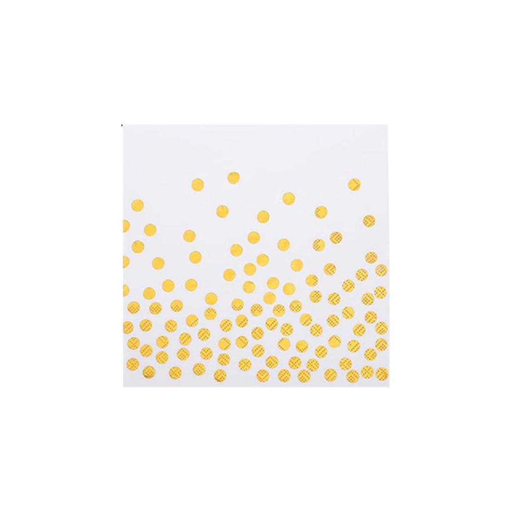 Gold Happy Birthday Party Tableware Set: Solid Color Disposable Plates, Cups, and Napkins with Hot Stamping Design.