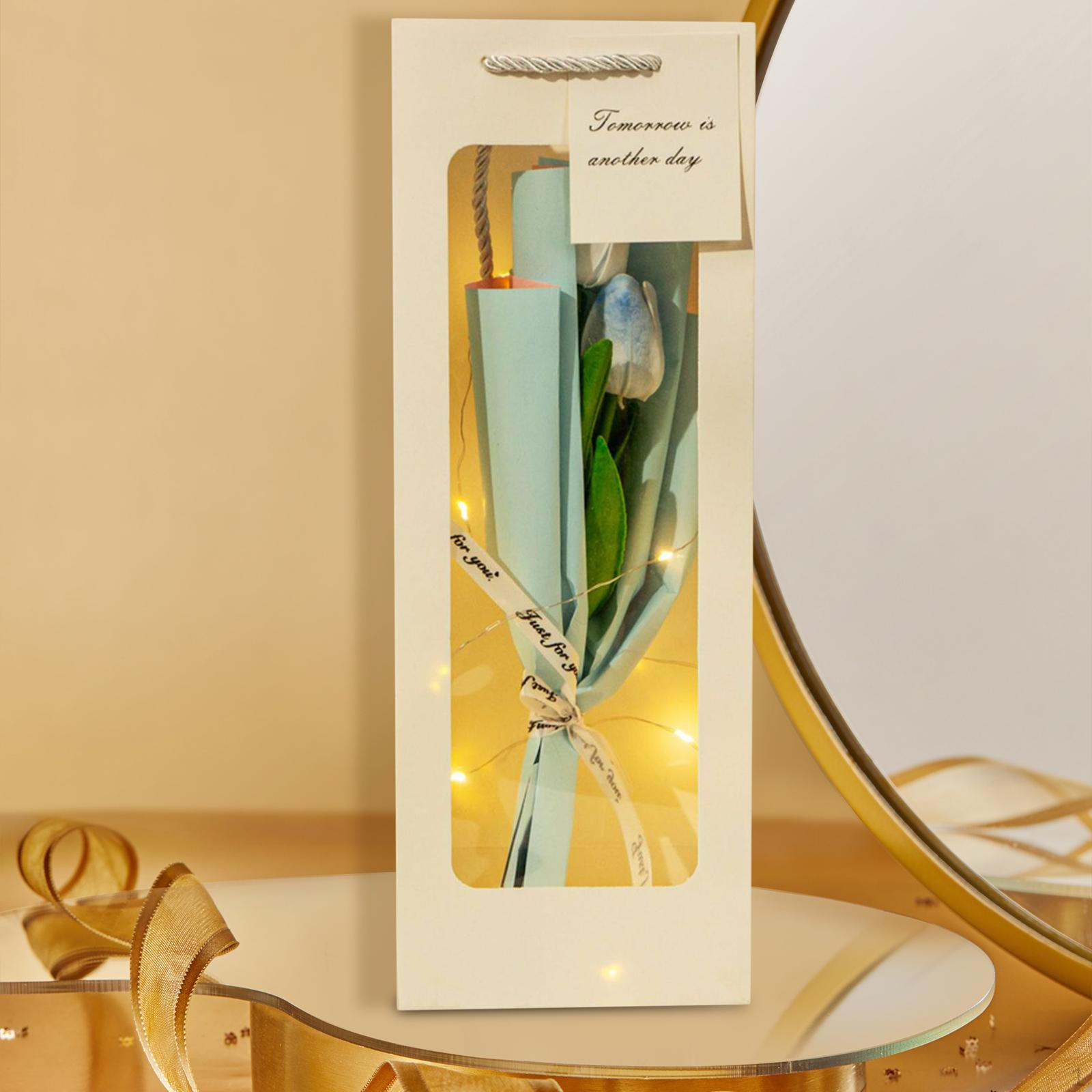 

Штучні Квіти Штучні Букети Настільна Композиція ПУ Тюльпани Вічне Благословення для Матерів синій