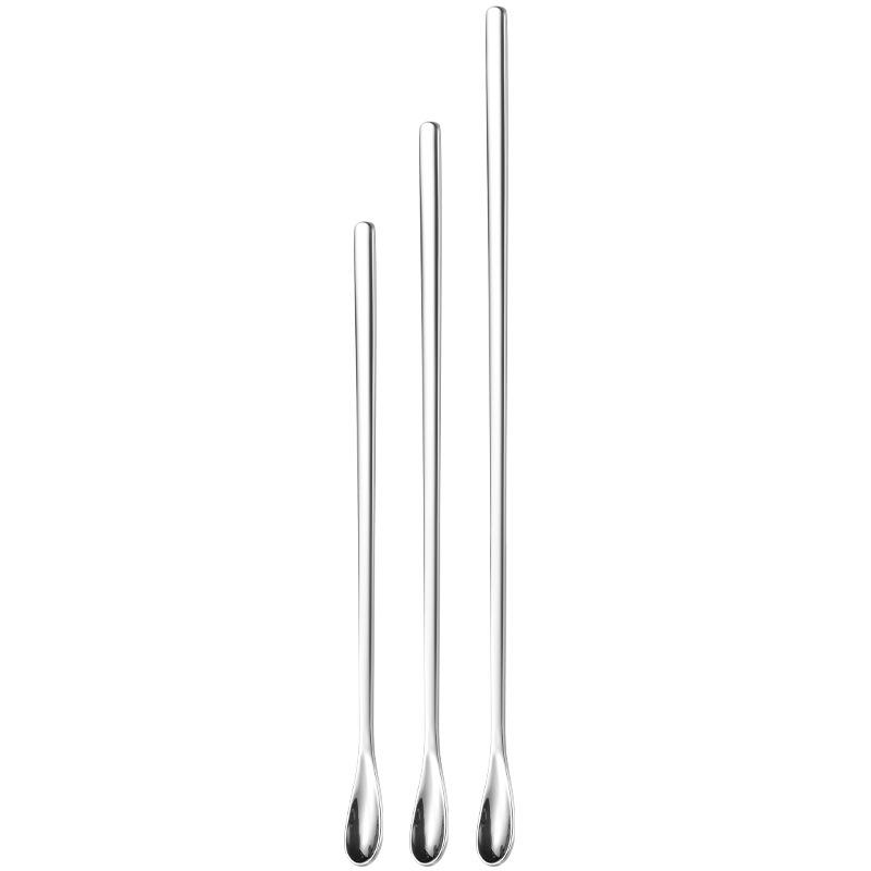 304 Stainless Steel Long Handle Stirring Spoon - Ideal for Coffee, Ice, Honey, Bar, Milk Tea, and Desserts.