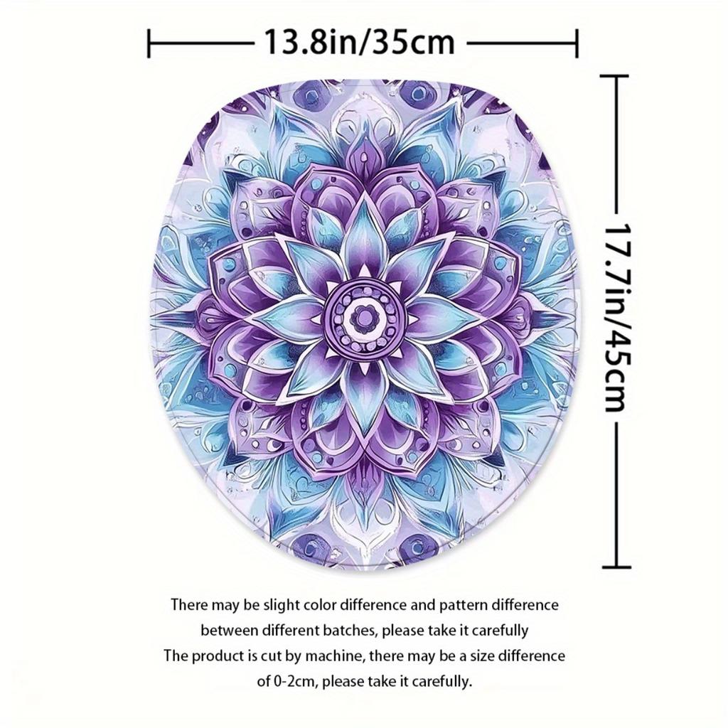 1/4Pcs Bathroom Shower Curtain Set Teal Bohemian Style Bathroom Curtain With 12 Hooks Non Slip Rugs Toilet Cover Mat Bathroom Partition