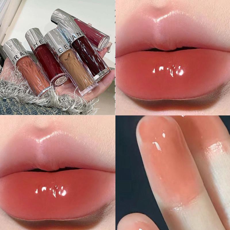 HERORANGE Mianmian Light Gauze Mirror Lip Glaze – Clear, Moisturizing, Hydrating, Waterlight Glass Lip, Korean-Style Tender Girl Gloss. 5.5