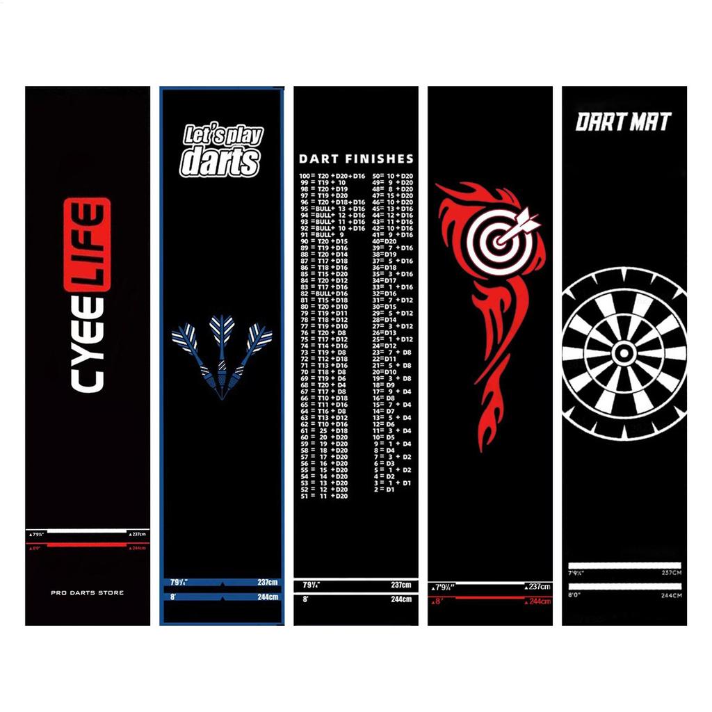 Dartmatte rutschfest Dartmatte Kassenbereich mit Wurfmarkierungen Strapazierfähige Dartspitzen und Bodenschutz für Spielzimmer Büro Sport