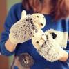 Women Autumn Winter Gloves Women Mittens Cartoon Knitted Hedgehog Glove Trendy Gift