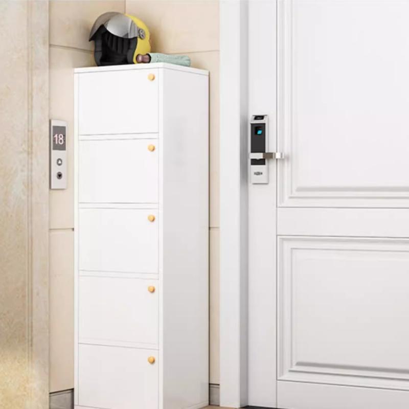 New Home Shoe Cabinet, 2026 Trending Corridor Storage Unit, Simple Small Space Shoe Rack, Narrow Single-Door Storage Shelf