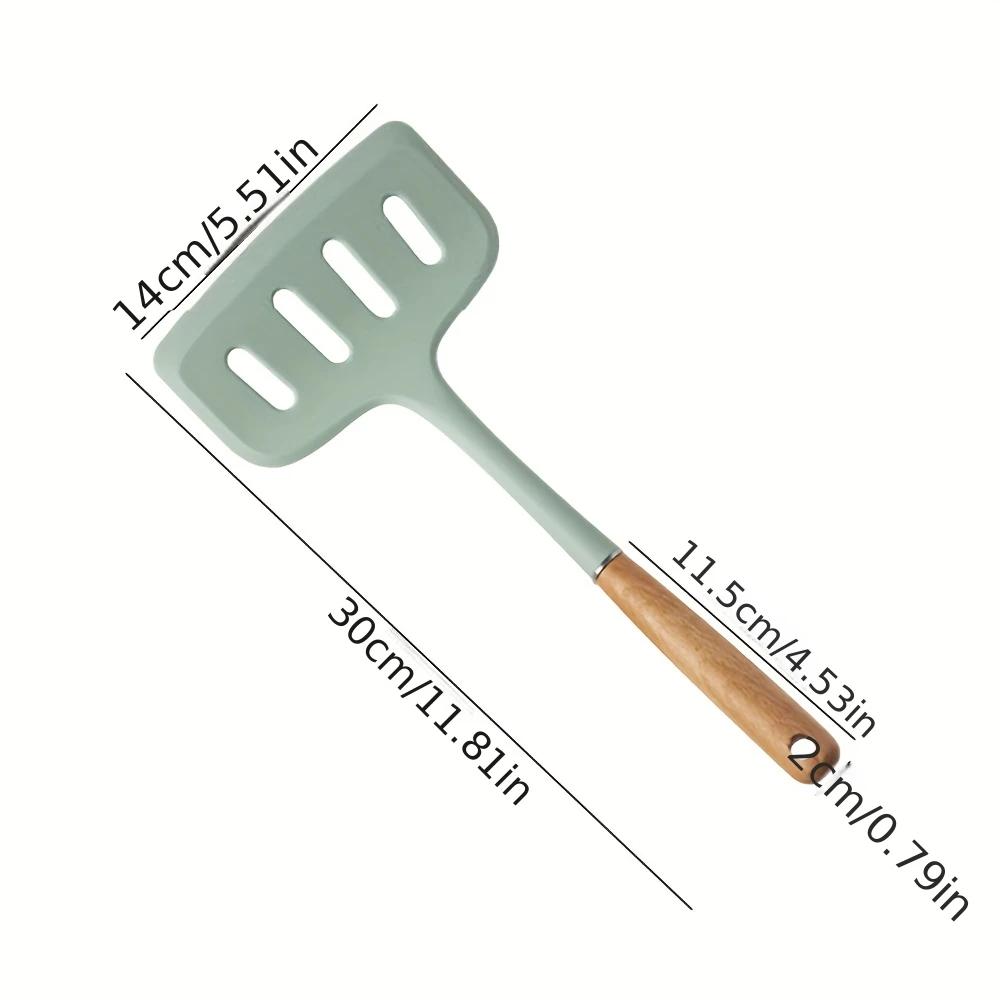 1PC Silicone Spatula Beef Meat Egg Kitchen Scraper Wide Pizza Shovel Cooking Utensils Non Stick Frying Spatula Kitchenware Tools