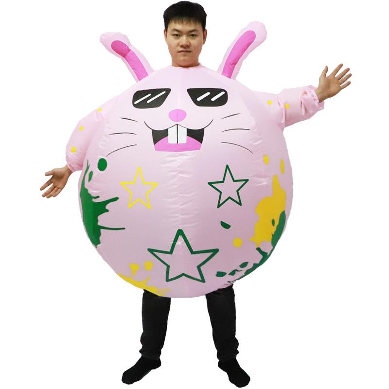 Christmas Explosive Suit Cartoon Doll Performance Atmosphere Props Easter Cute Egg Rabbit Inflatable Costume