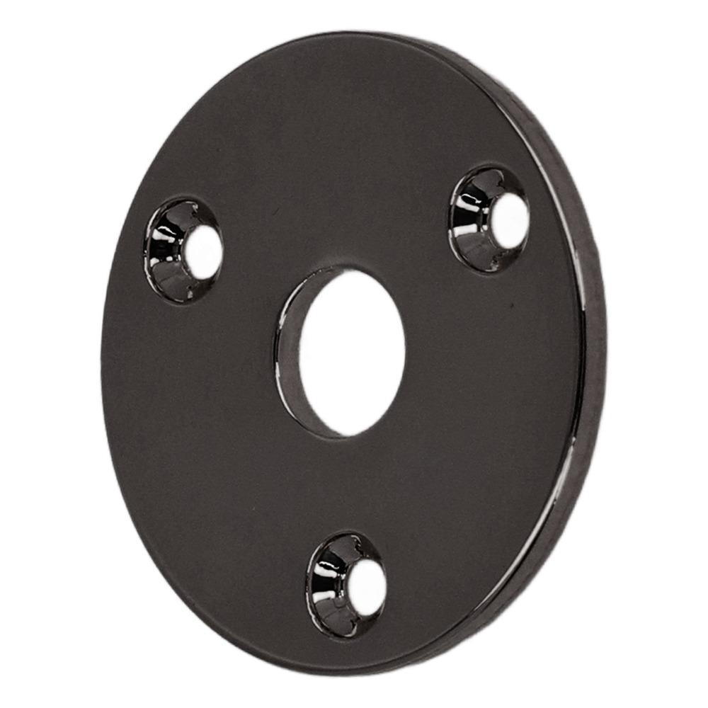 2PCS Metal Output Jack Cover Round Chrome Metal Curved Bottom Jack Plate  For Guitar Bass
