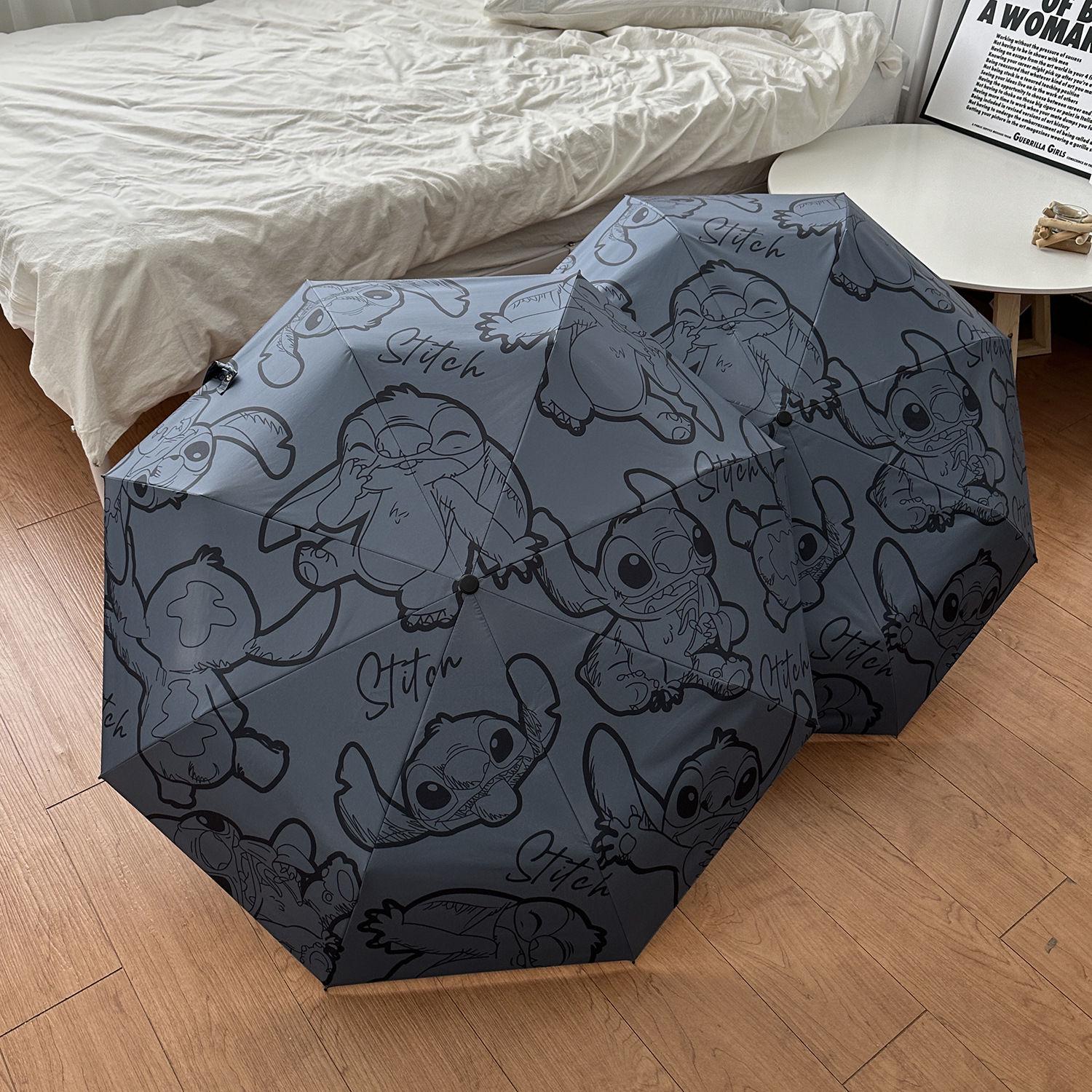 Автоматический зонт-трость Stitch двойного назначения - Защита от УФ-лучей, Складной, Унисекс