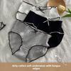 Female Summer Simple Bow-thread Cotton Soft and Comfortable Breathable Middle Waist Triangle Briefs