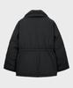 Noirer Shearling Detachable Goose Half Padded Jacket (Black)